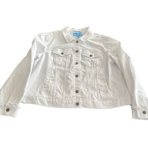 DRAPER JAMES White Denim Jacket size XXL